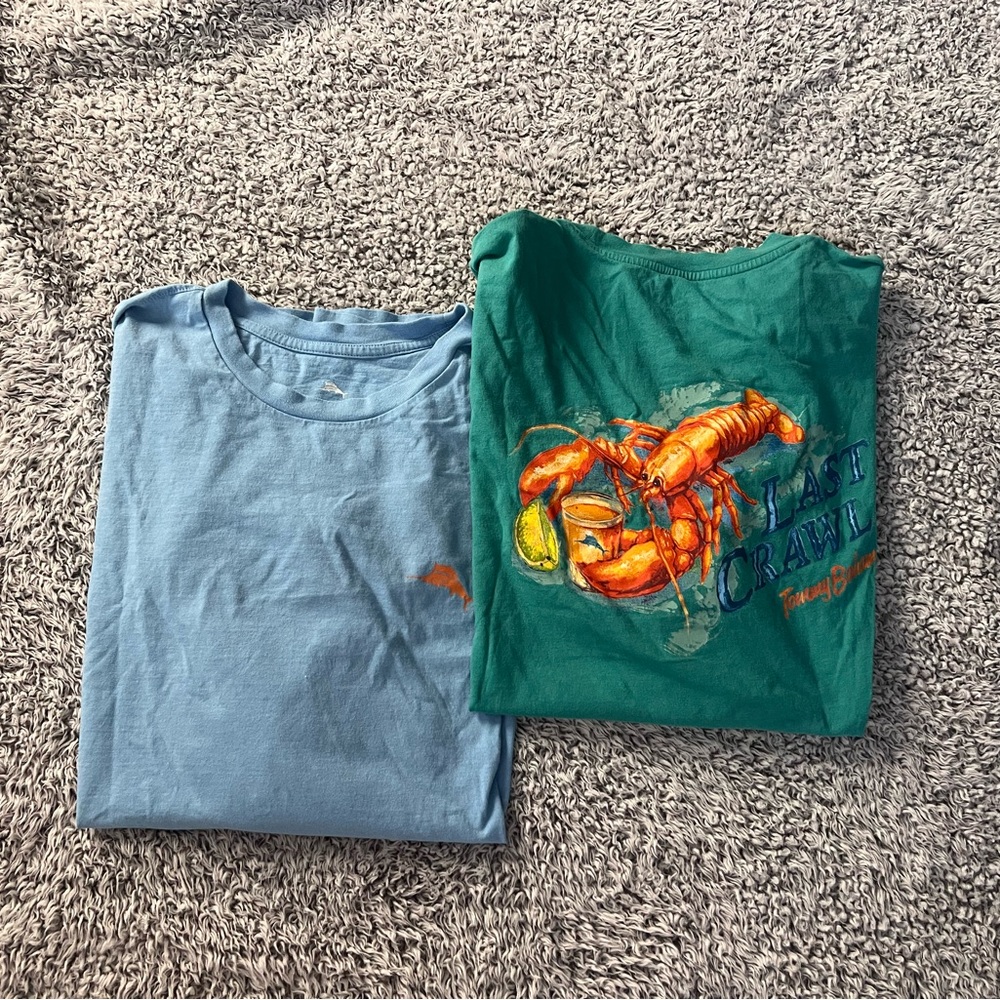 Tommy Bahama Two Pack Teal and light Blue Short Sleeve Crew Tees